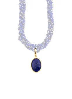Vergoldeter Anhänger mit Lapislazuli