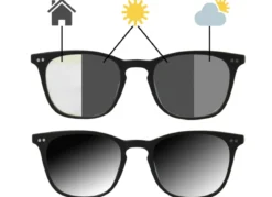 Vergrößerungsbrille 2-in-1, mit selbsttönenden Gläsern