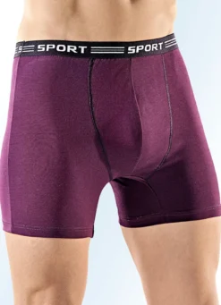 Viererpack Pants aus Feinjersey, uni bunt