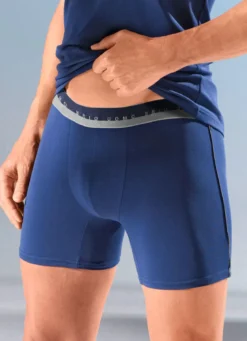 Viererpack Pants, uni, mit Elastikbund
