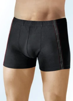 Viererpack Pants, uni mit seitlichen Kontrasten
