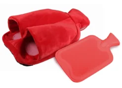 Vital Comfort Fuß-Wärmflasche mit sanftem Fleece-Bezug