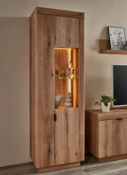 Vitrine, 2-türig, mit LED-Beleuchtung und Softclose