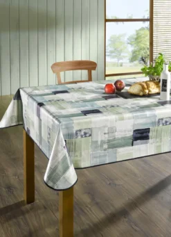 Wachstuch-Tischdecke in Patchwork-Optik