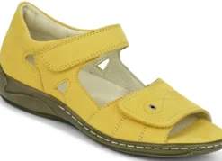 Waldläufer, bequeme Damen-Sandalen, Weite H, mit herausnehmbarem Fußbett
