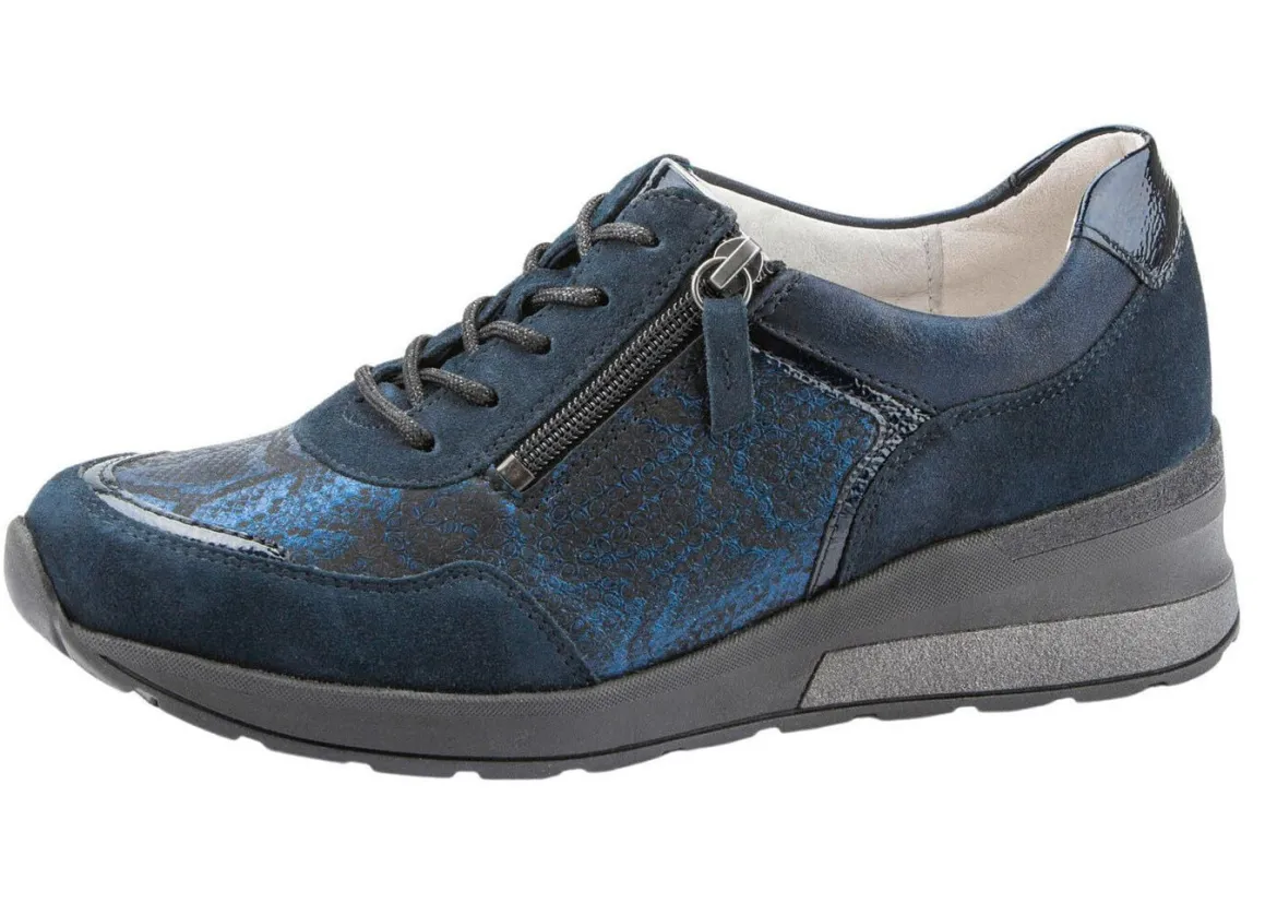 Waldläufer, bequeme Damen-Schnürschuhe, Weite H, mit herausnehmbarem Fußbett