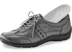 Waldläufer, bequeme Damen-Schnürschuhe, Weite H, mit herausnehmbarem Fußbett