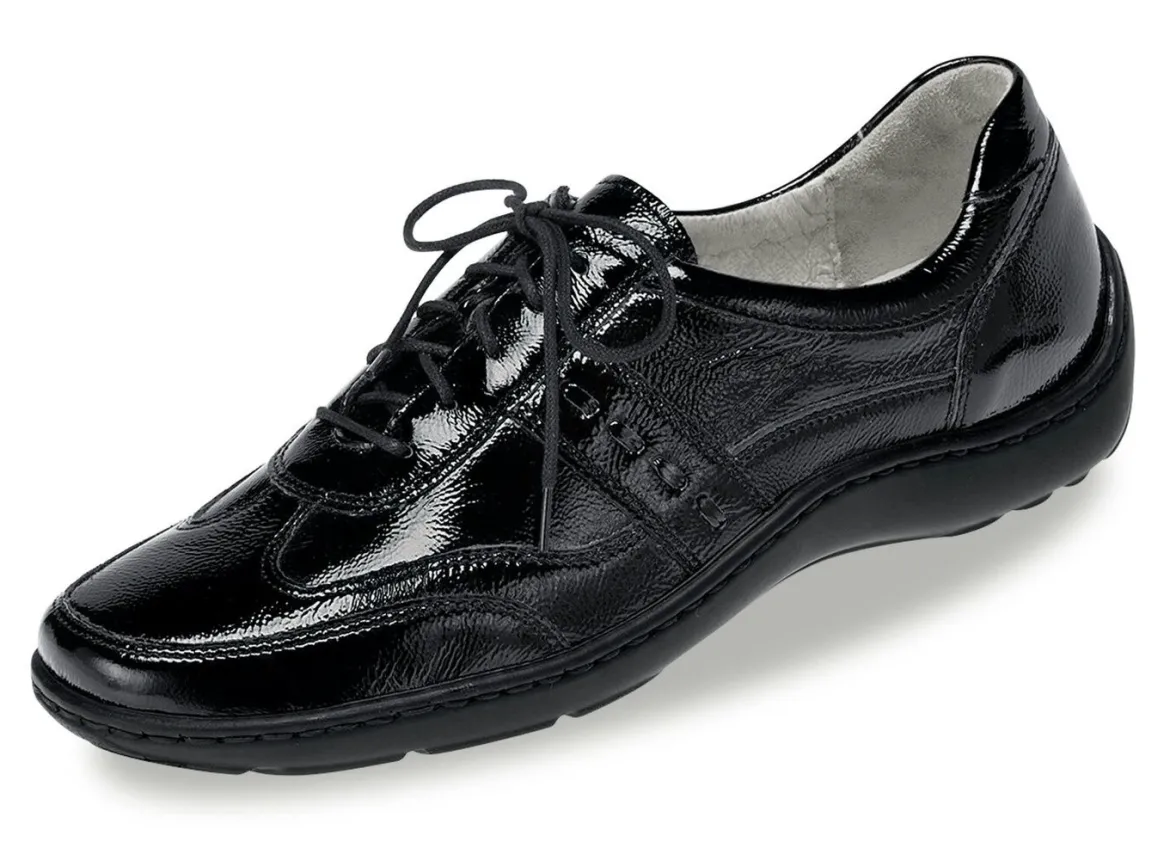 Waldläufer, bequeme Damen-Schnürschuhe, Weite H, mit herausnehmbarem Fußbett