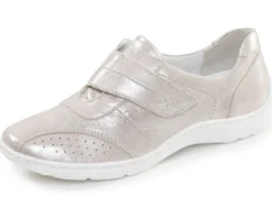 Waldläufer, bequeme Damen-Slipper, Weite H, mit herausnehmbarem Fußbett