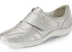 Waldläufer, bequeme Damen-Slipper, Weite H, mit herausnehmbarem Fußbett