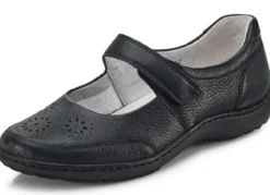 Waldläufer, bequeme Damen-Slipper, Weite H, mit herausnehmbarem Fußbett