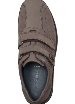 Waldläufer, bequeme Herren-Slipper, Weite H, mit herausnehmbarem Fußbett