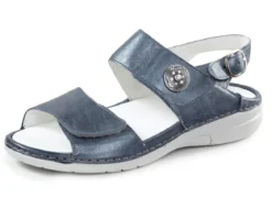 Waldläufer Sandale mit Metallschmuck mit Glitzersteinchen