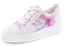 Waldläufer Schnür-Sneaker mit verspieltem Druck