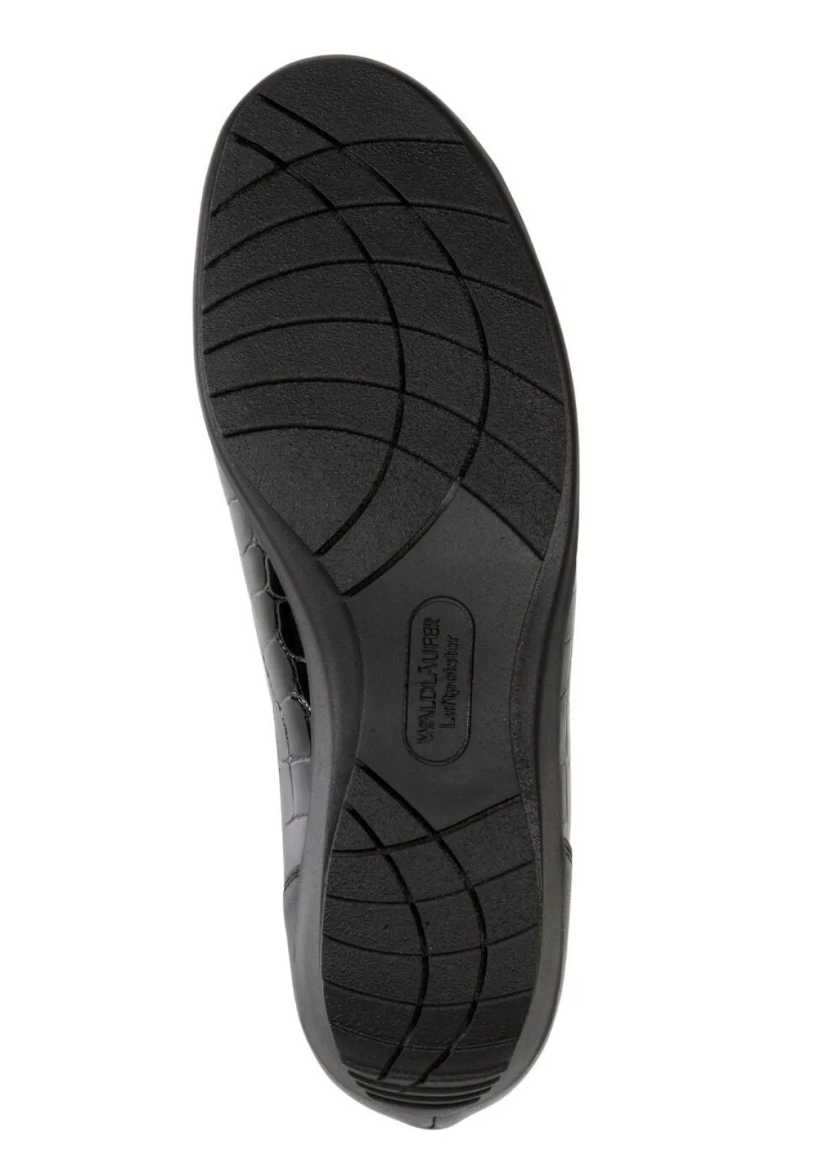 Waldläufer Slipper aus krokogeprägtem Lackleder und Nappaleder