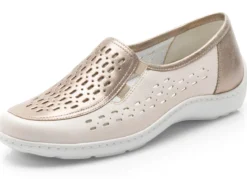 Waldläufer, sommerliche Damen-Slipper, Weite H, mit herausnehmbarem Fußbett