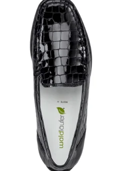 Waldläufer, stilvolle Damen-Slipper, Weite H, mit herausnehmbarem Fußbett