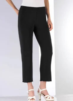Weich fließende, 7/8-lange Hose