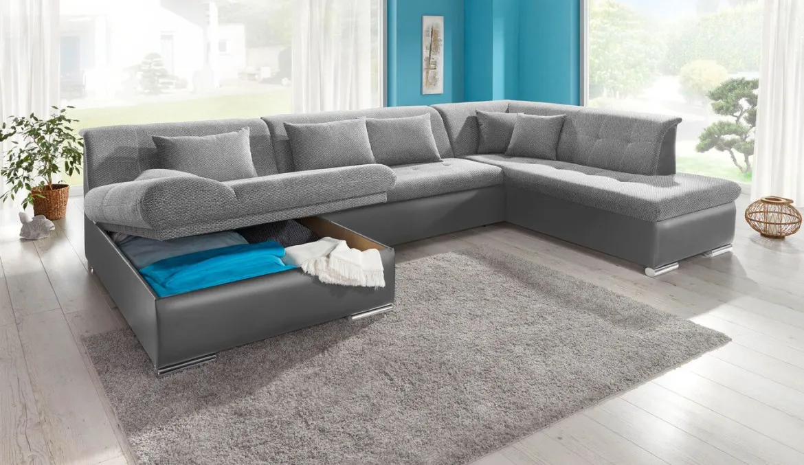 Wohnlandschaft mit Bettfunktion