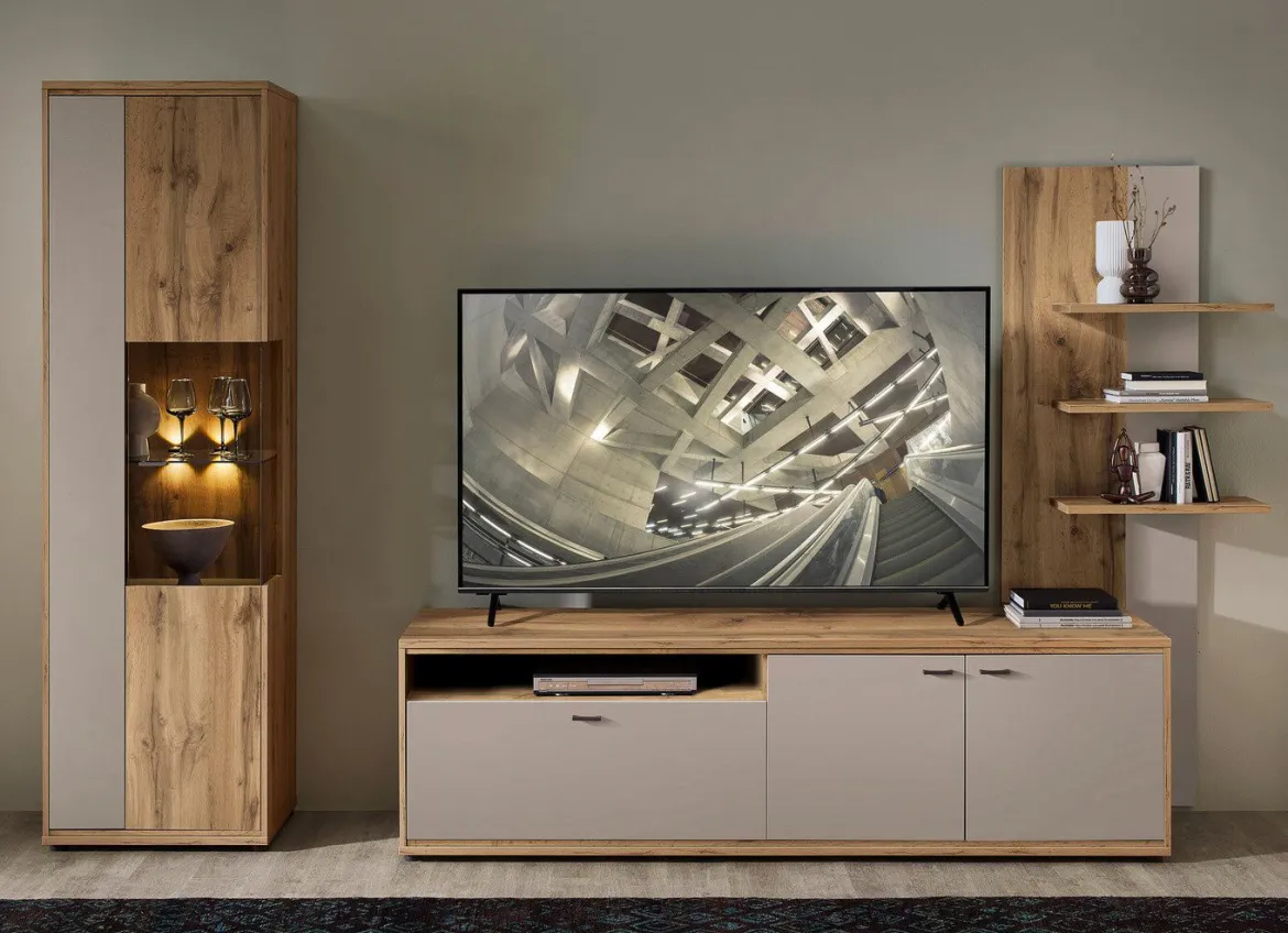 Wohnwand mit LED-Beleuchtung