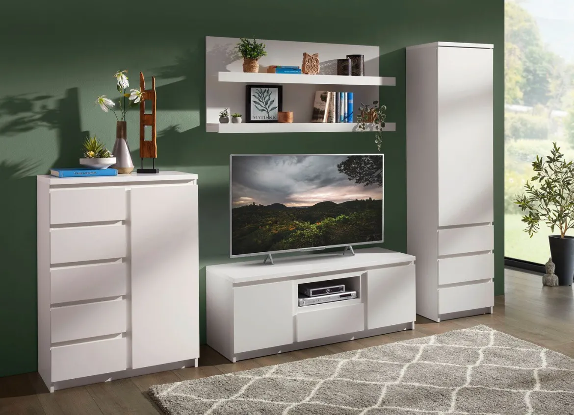 Wohnwand, 4-teilig in modernem Design