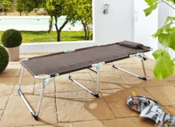 XXL-Gartenliege mit 4-fach verstellbarem Kopfteil