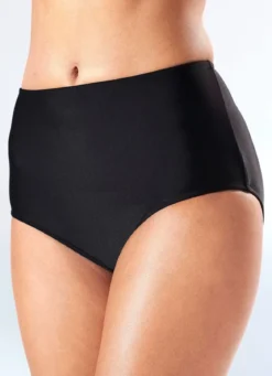 Zweierpack Bikinihosen, in höher geschnittener Form, mit formendem Vorderfutter