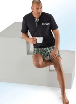 Zweierpack Shortys mit Knopfleiste und Brusttasche